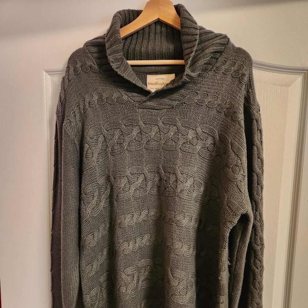 Cable Knit Mock Neck Sweater (XL)